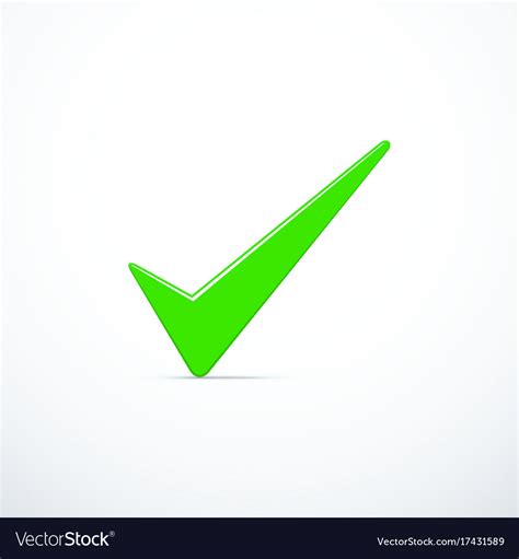 Green tick icon Royalty Free Vector Image - VectorStock