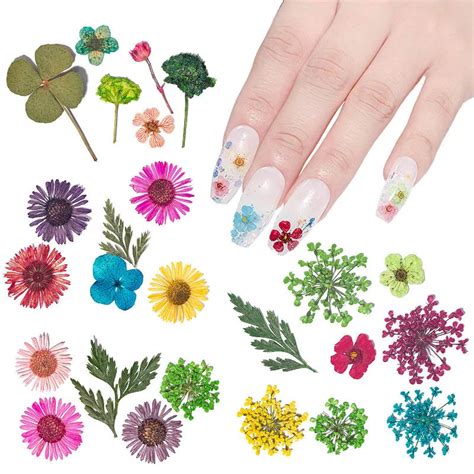 Decora O De Unhas Grades Flores Secas Folhas Adesivo Floral