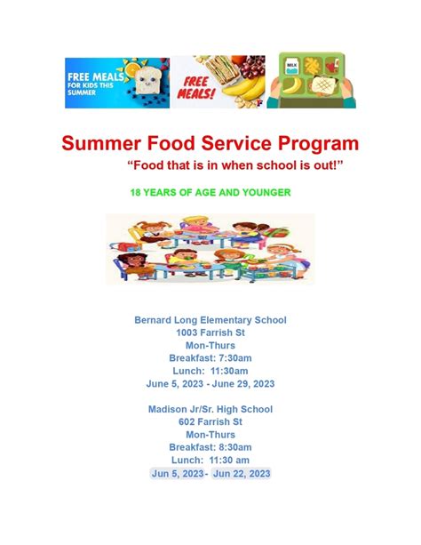 Summer Food Program Offered At MCUSD 12 Madison CUSD 12