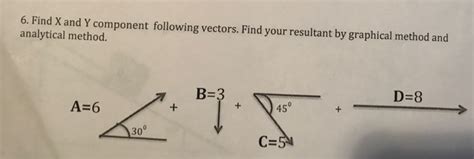 Solved Find X And Y Component Following Vectors Find Your