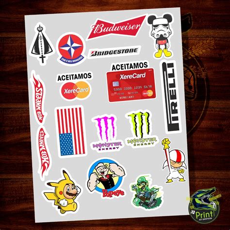 Cartela De Adesivos Moto Motocross Carro Bike Caminhao Shopee Brasil