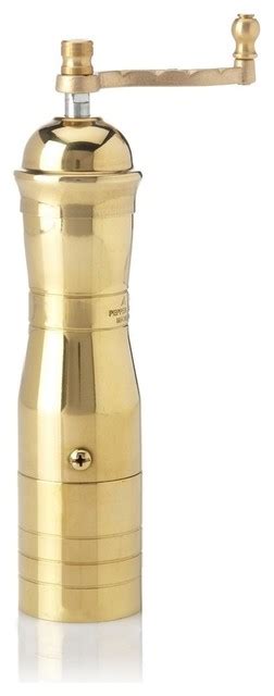 Greek Atlas Athena Brass Pepper Mill With Cup Traditional Salt And