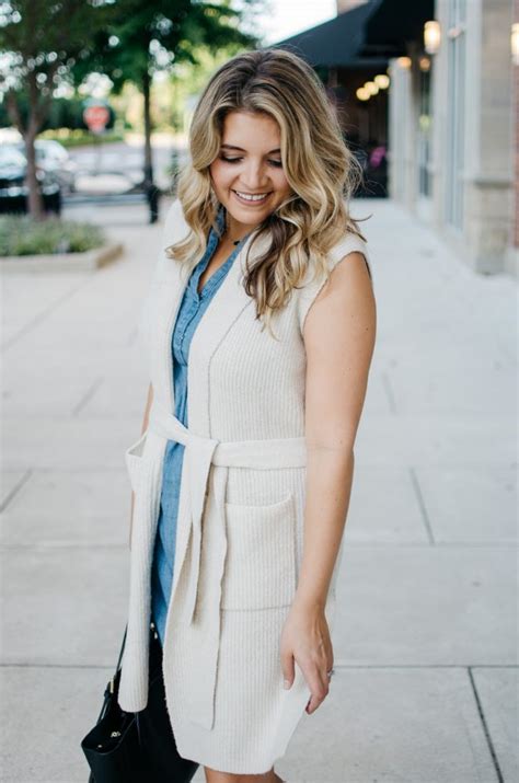 Two Ways To Wear A Long Sweater Vest By Lauren M