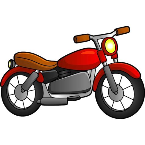 Clipart De Dessin Anim De Moto Illustration Color E Vecteur Premium