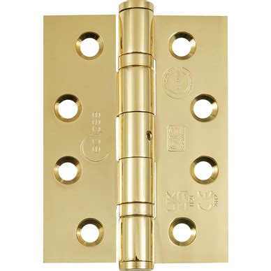 Grade 13 Ball Bearing Fire Door Hinge Brass Plated Toolstation