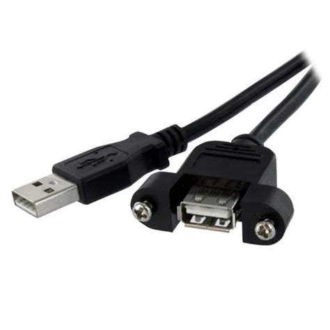 Startech Cable Alargador USB 2 0 Para Montar Empotrar En Panel Extensor