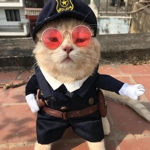 Pet Police Officer Detective Costume Cute Animal Clothing, Funny ...