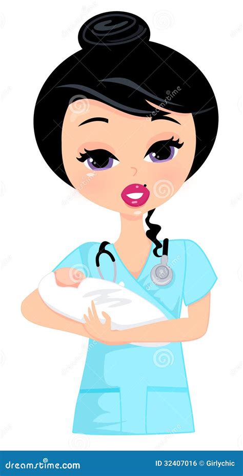 Newborn Baby And Nurse Royalty Free Stock Image Image 32407016