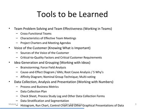 Lean Six Sigma Tools And Techniques Ppt Free Download