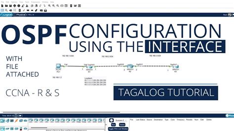 Ospf Configuration Using Interface Tagalog Tutorial Ccna Packet Tracer Youtube