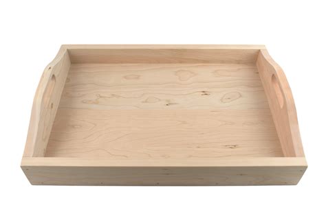 Large Hardwood Tray with Handles