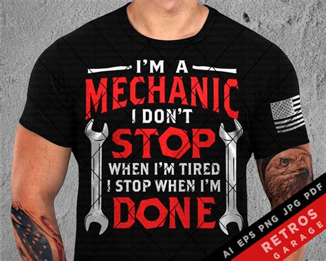 I M A Mechanic Png Sublimation Print Design Eps America Etsy