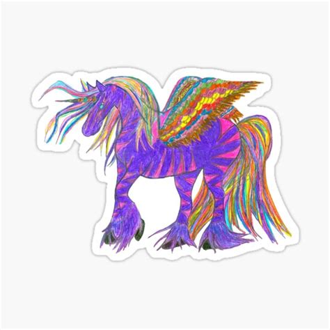 Rainbow Pega Corn Sticker For Sale By JennzieGirl Redbubble