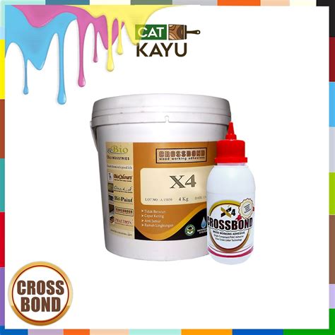 Jual Lem Kayu Kuning Crossbond X4 Galon 4kg Perekat Kayu Kualitas