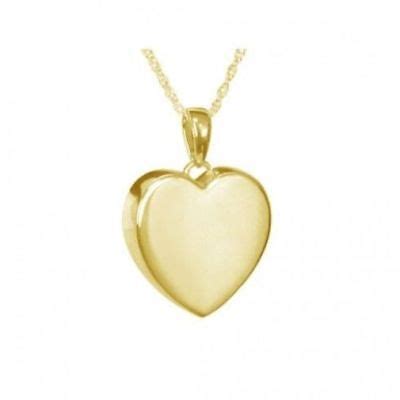 K Solid Gold Love Heart Pendant Necklace Funeral Cremation Urn For