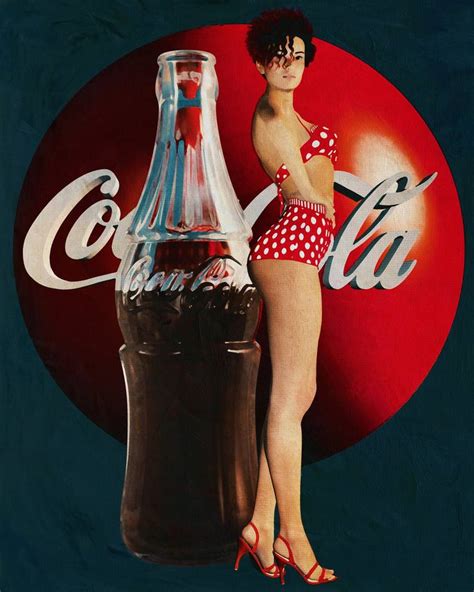 Coca Cola With Pin Up Girl Mixed Media By Jan Keteleer Saatchi Art