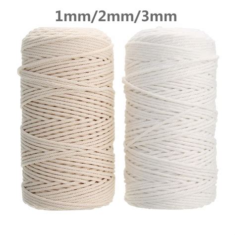 Pelotes de laine Cordon torsadé 100 coton naturel pour bricolage