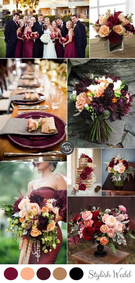 Burgundy Color Scheme For Wedding - jenniemarieweddings