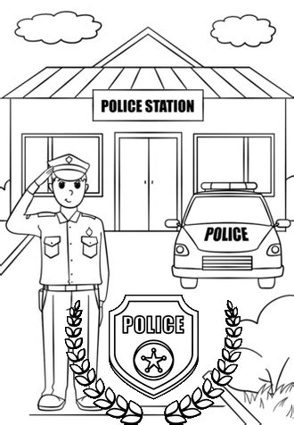 Coloring Pages Of Police Station