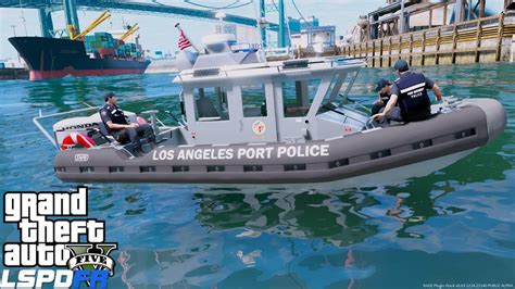 Gta 5 Lspdfr Mod Los Angeles Port Police Boat Patrol Gta 5 Coastal