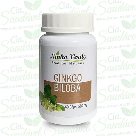 Gingko Biloba Ninho Verde 60 Cápsulas 500mg Cia Saudável Produtos