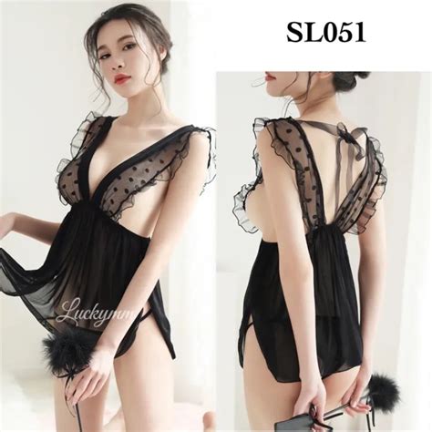 Sexy Lingerie Model V Neck Baju Tidur Seksi Wanita Sexy Lingerie