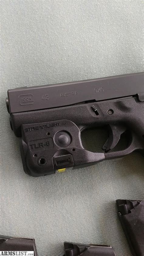 Armslist For Sale Glock 43 Tlr 6 Tti Basepads Clip Draw Night Sights