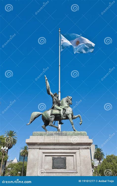 Monument of Manuel Belgrano at Buenos Aires Stock Image - Image of ...