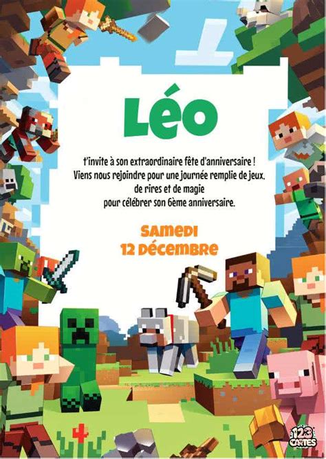 Invitations anniversaire Jeux vidéo Gratuites à Imprimer 123cartes