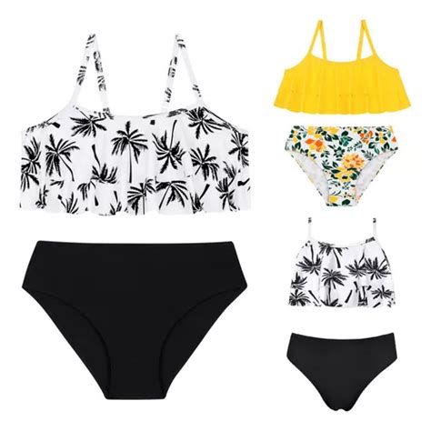 Traje Baño Bikini Floral Niña Playa Nadar Vacaciones 2pcs Meses sin interés
