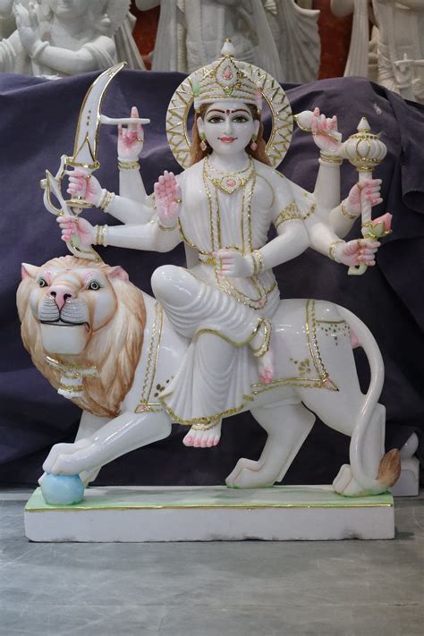 Best Marble Durga Mata Statue Sherawali Maa Marble Moorti Maker