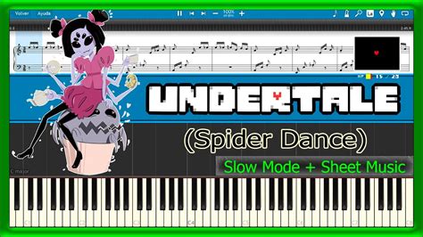 Spider Dance 🕸 Undertale 🎮 [slow Sheet Music] Piano Tutorial 🎹 147 Youtube