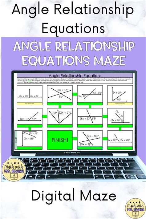 Angle Relationships Maze Worksheet Answer Key