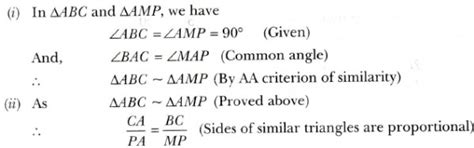 In Fig 7 21 Abc And Amp Are Two Right Triangles Right Angled At B And M Respectively Prove