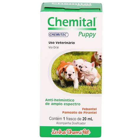 Chemital Puppy Cães Vermífugo Líquido 20ml