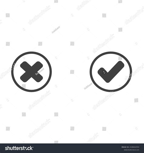 Check Wrong Icons Set Check Marks Stock Vector Royalty Free