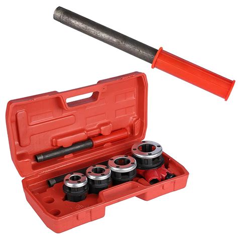 Ratchet Threader Set Ratcheting Pipe Threader Tool Kit Plumber Pipe