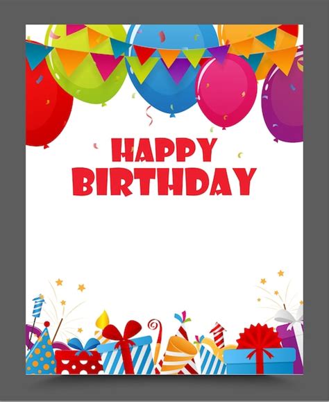 Premium Vector Happy Birthday Celebration Card Design