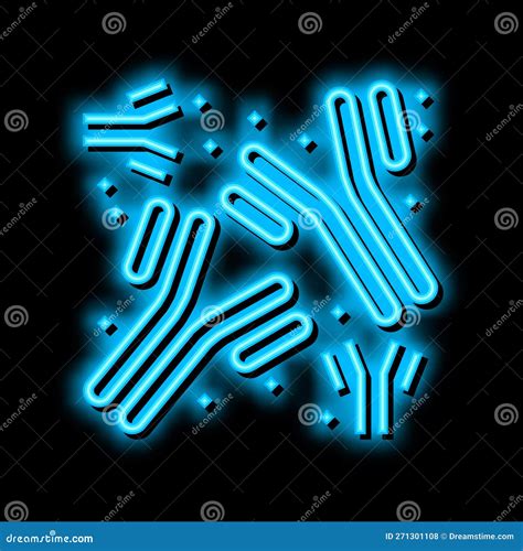 Antibodies Of Disease Neon Glow Icon Illustration Stock Vector