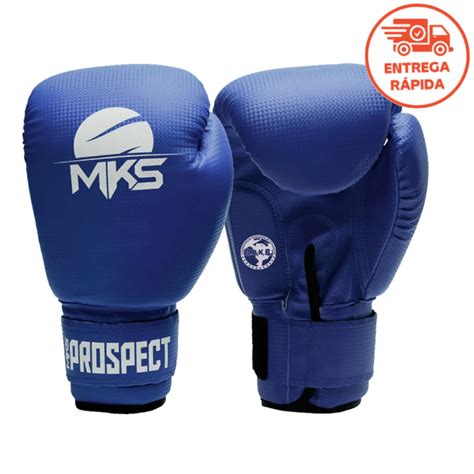 Luva De Boxe E Muay Thai Prospect Mks Azul Homologada Cbkb Shopee