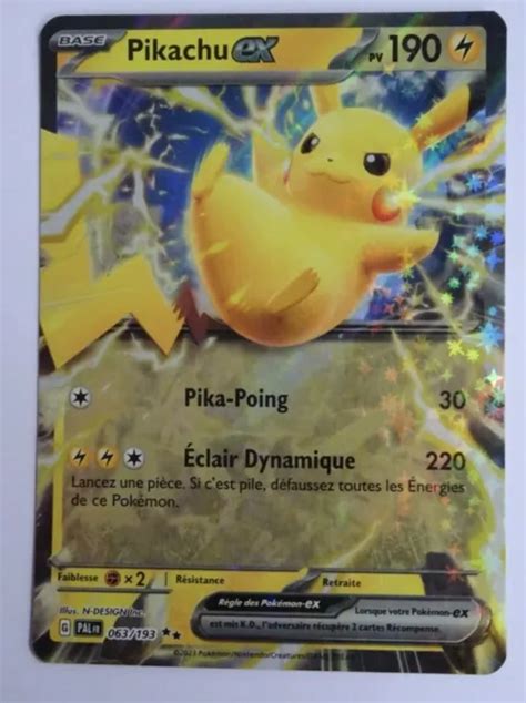 Carte Pokemon Pikachu 063193 Ex Ev2 Ecarlate Et Violet Pal Fr Neuf 🔥 Eur 800 Picclick Fr