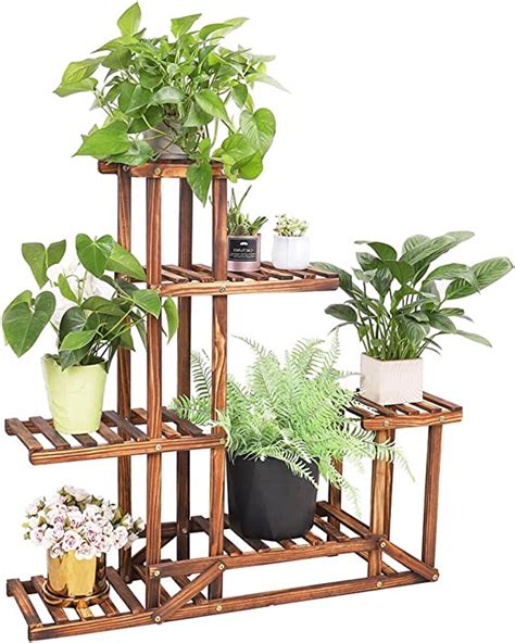 Amazon Unho Tiered Wood Plant Stand Large Flower Pot Holder