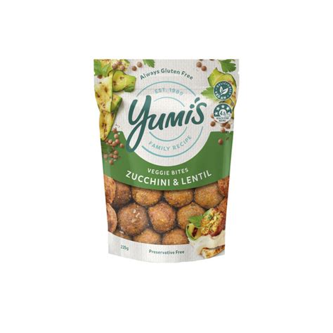 Calories In Yumis Zucchini And Lentil Veggie Bites Calcount