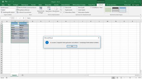 Excel Methodensammlung Duplikate Entfernen Youtube