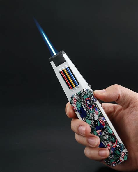 Turbine Torcher Jet Torch Butane Lighter With T Box Solar Beam Torch Jet Flame