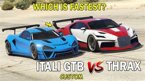 Gta Online Itali Gtb Vs Thrax Which Is Fastest Youtube