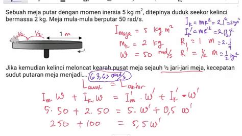 MOMENTUM SUDUT Menghitung Kecepatan Sudut Akhir Pada Meja Menggunakan