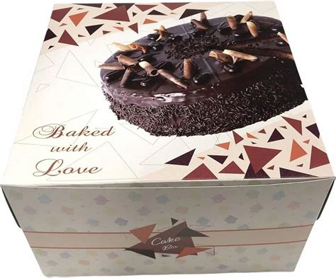 Printed Duplex Paper Cake Packaging Box 500 Gram With Window At Rs 18