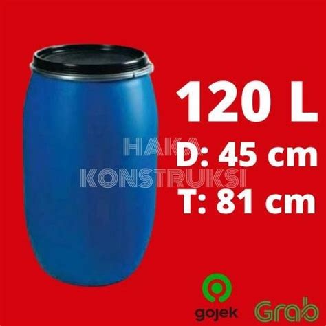 Jual Tong Drum Air Drum Tempat Sampah Plastik Tebal 120 Liter L