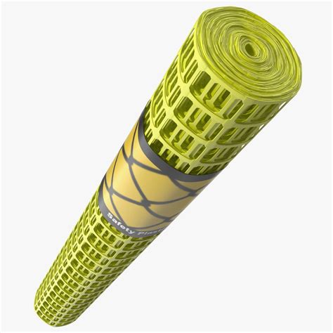 Safety Plastic Netting Roll Yellow 3d Model 19 Obj Ma Max Upk